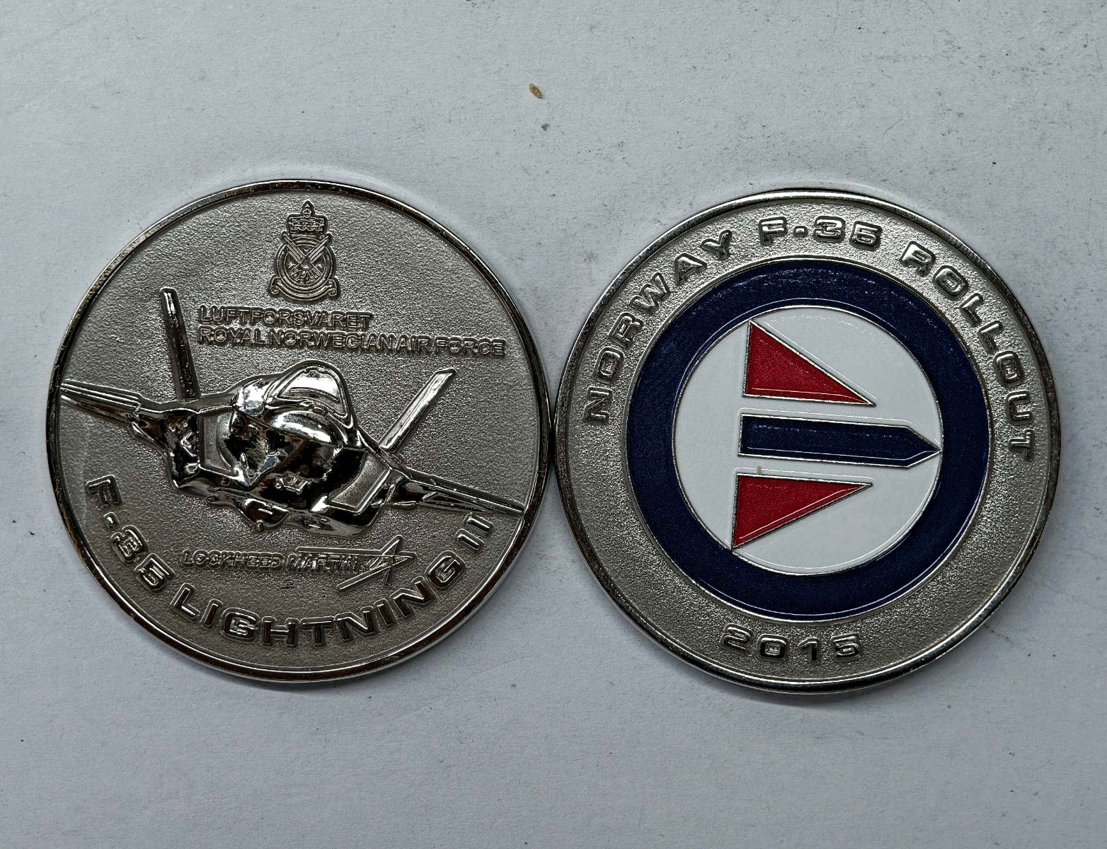 F-35 Lightning II Royal Norwegian Air Force Norway 2015 Rollout Challenge Coin