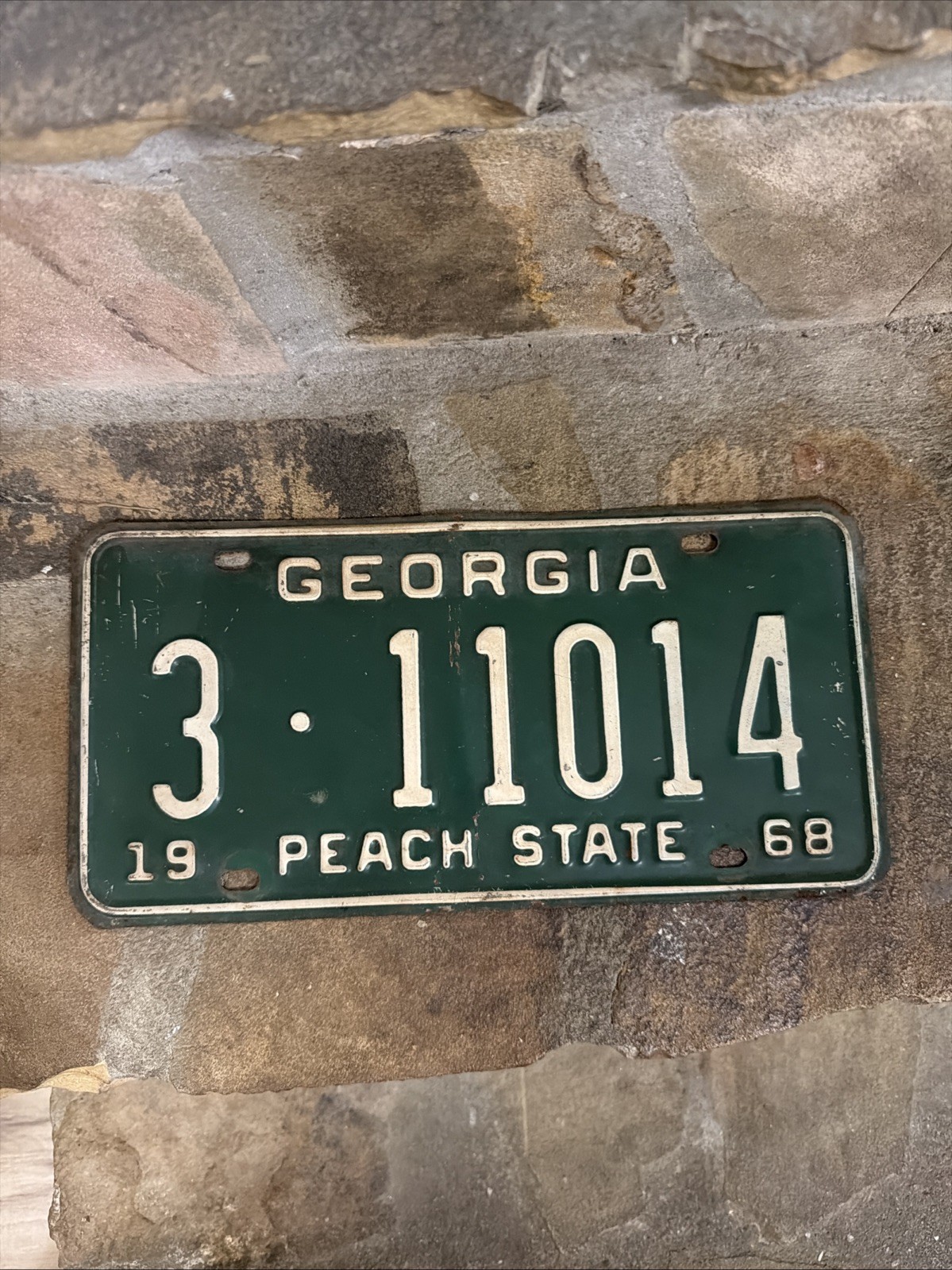 1968 Georgia License Plate Tag Vintage Original 3 11014 Chatham County 1968 Georgia License Plate Tag Vintage Original 3 11014 Chatham County