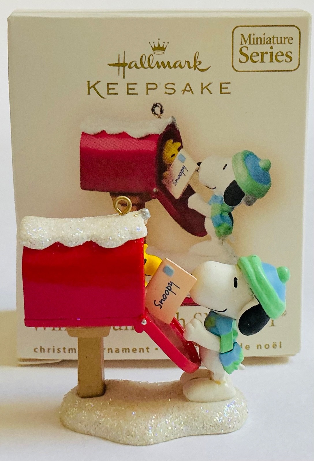Hallmark Keepsake Ornament Miniature Winter Fun with SNOOPY Mailbox 2007 NIB