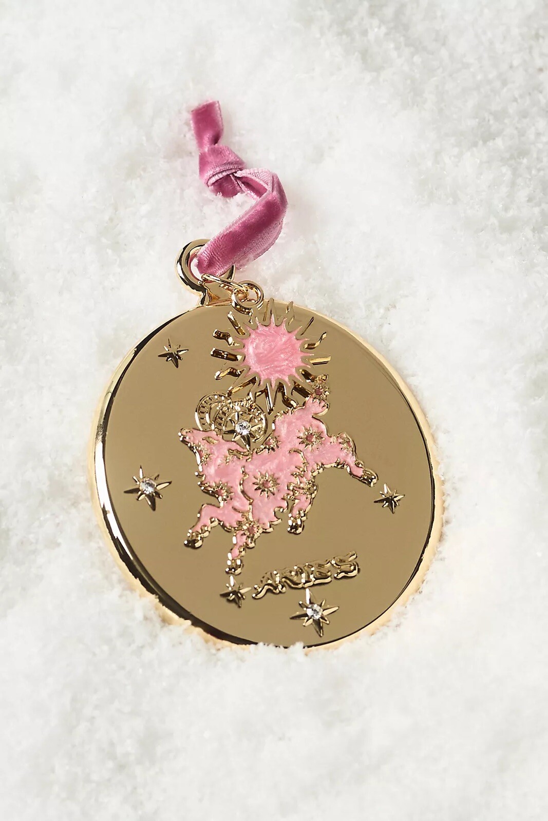 Anthropologie Lou Benesch Zodiac Ornament Gold Plated 