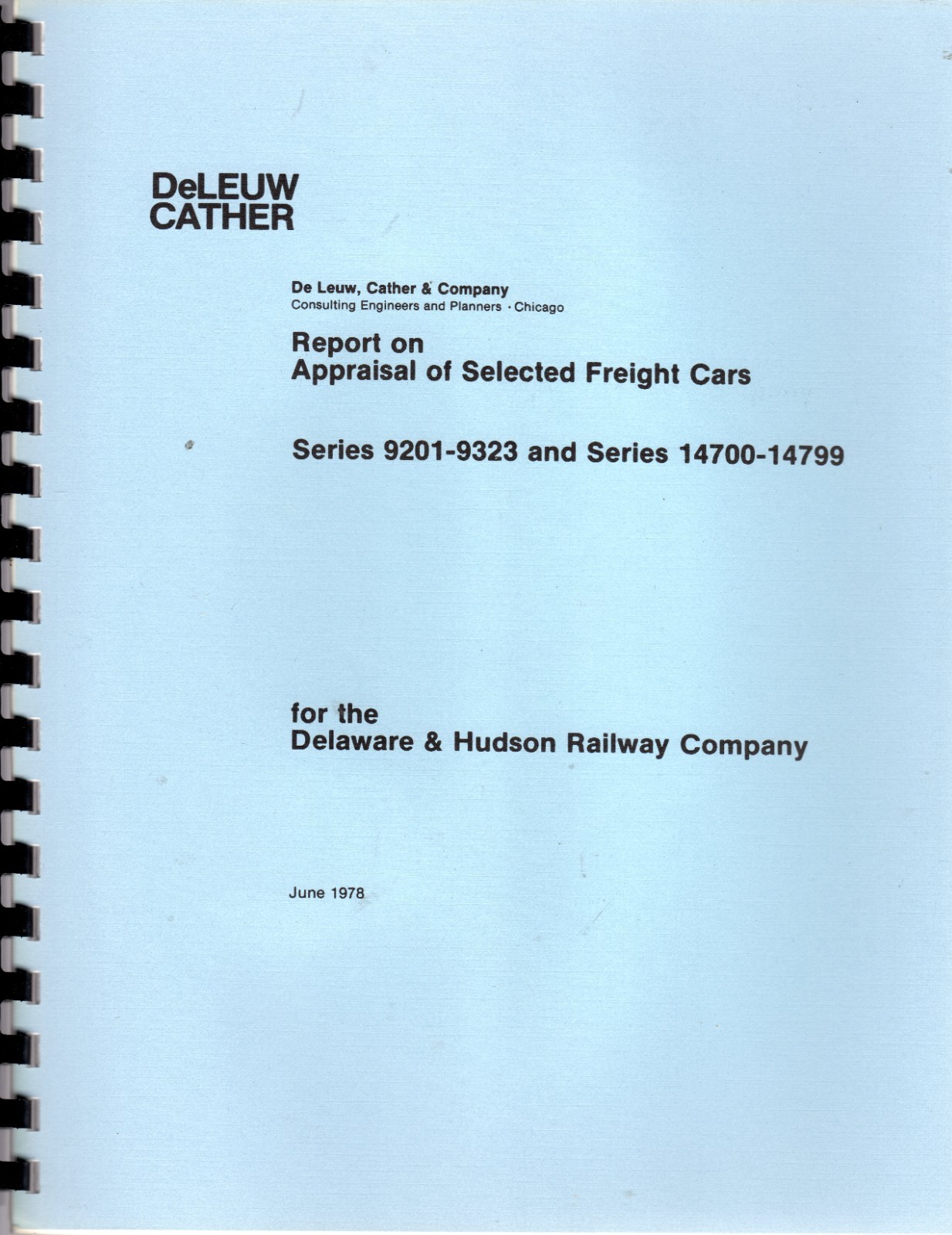 DELAWARE & HUDSON RY-2 REPORTS ON APPRAISED VALUE & REPAIR OF FREIGHT & LOCO\'S