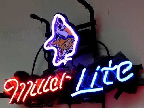 US STOCK Miller Lite Beer Minnesota Vikings 14\