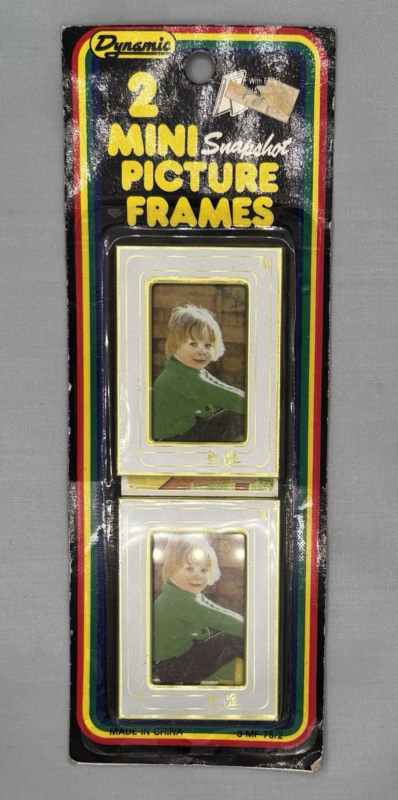 Vintage Dynamic Mini Snapshot Picture Frames 2 Pack Gold Tone NOS Sealed