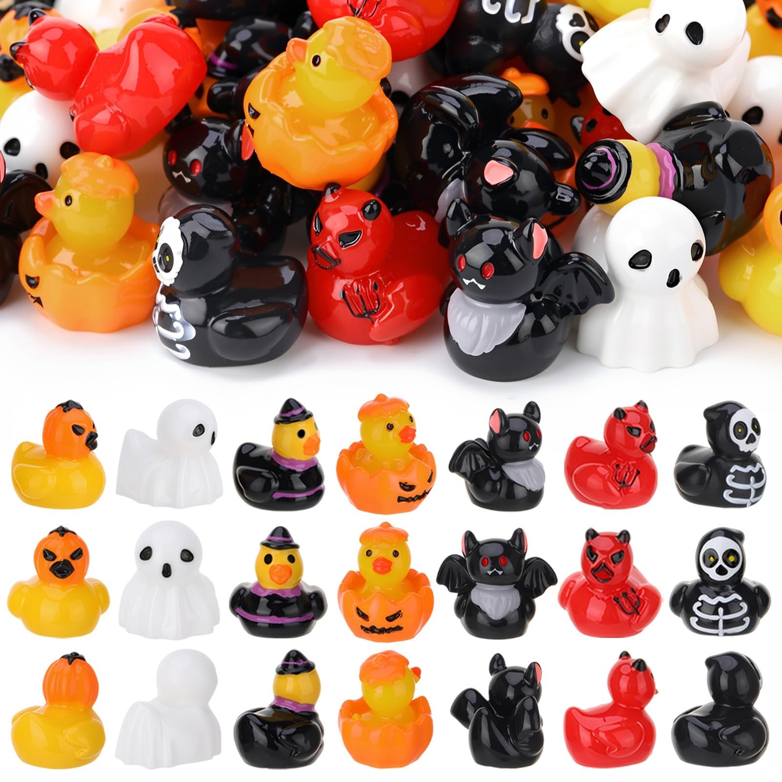 GGSTDDUP 70 Pcs Halloween Mini Resin Ducks, Tiny Miniature Ducks Figures | No... GGSTDDUP 70 Pcs Halloween Mini Resin Ducks, Tiny Miniature Ducks Figures | No...