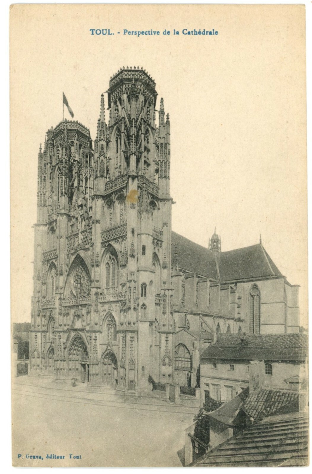 Toul France Perspective of the Cathedral Divided Back Postcard c1910 Unused Toul France Perspective of the Cathedral Divided Back Postcard c1910 Unused