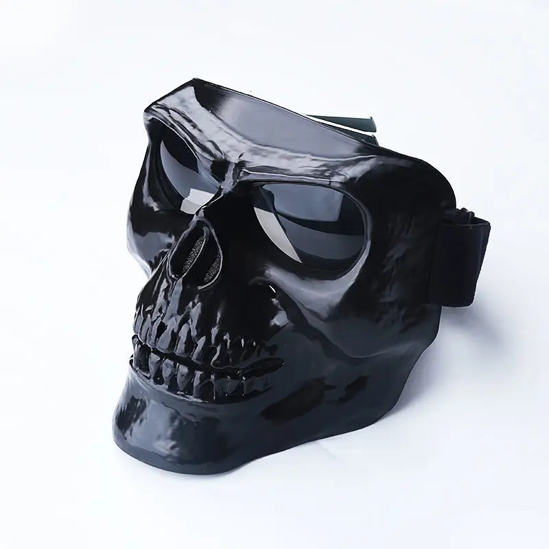 Full Face Skull Mask With Goggles Motorcycle Helmet Anti-UV Waterproof Windproof
