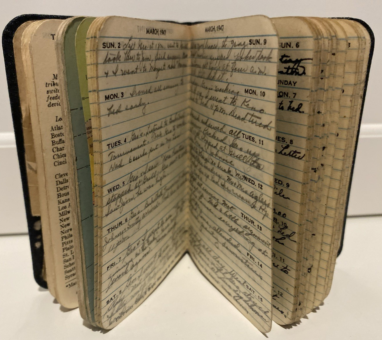 Vtg Pocket Size 1947 GE General Electric Diary w/ Daily Musings of Young Woman Vtg Pocket Size 1947 GE General Electric Diary w/ Daily Musings of Young Woman