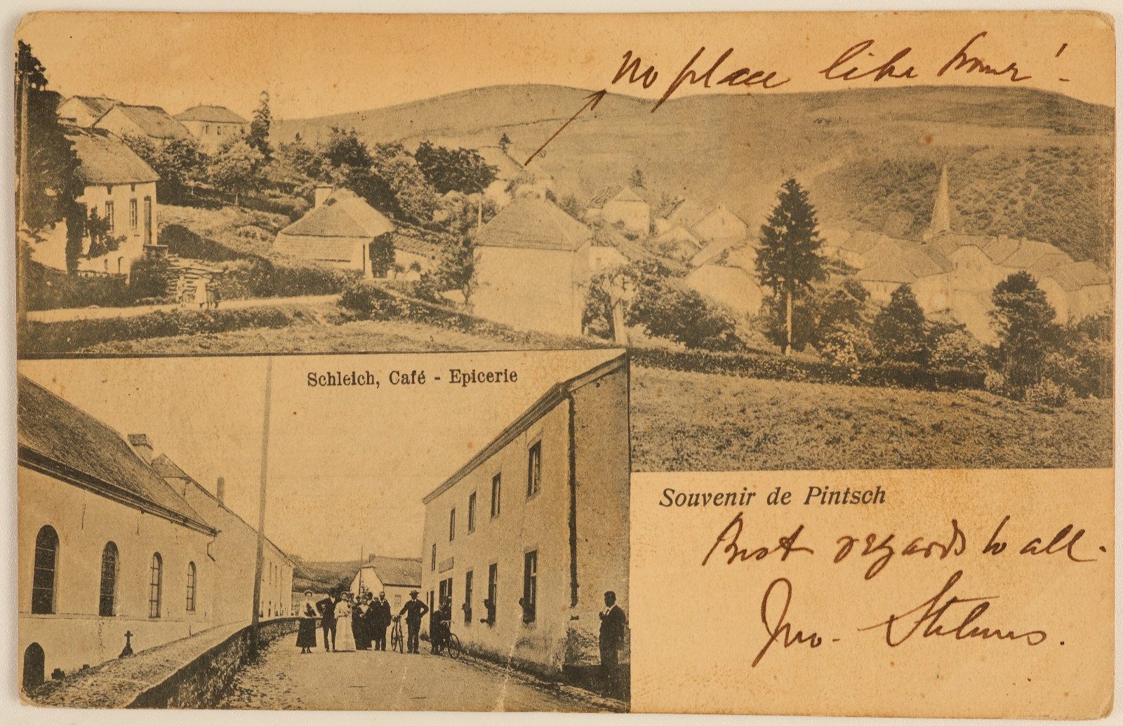 Vintage 1907 Pintsch Luxembourg Multi View Postcard Cafe Epicerie Undivided Back