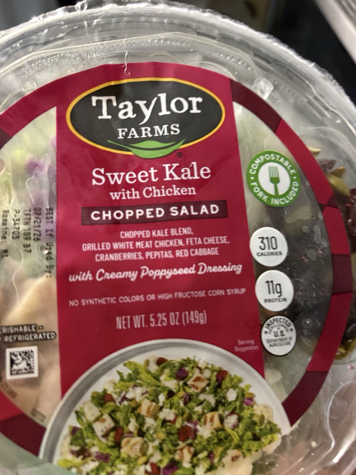 🥗 Rare Novelty Collectors Item – Recalled Taylor Farms Salad (Display Only)