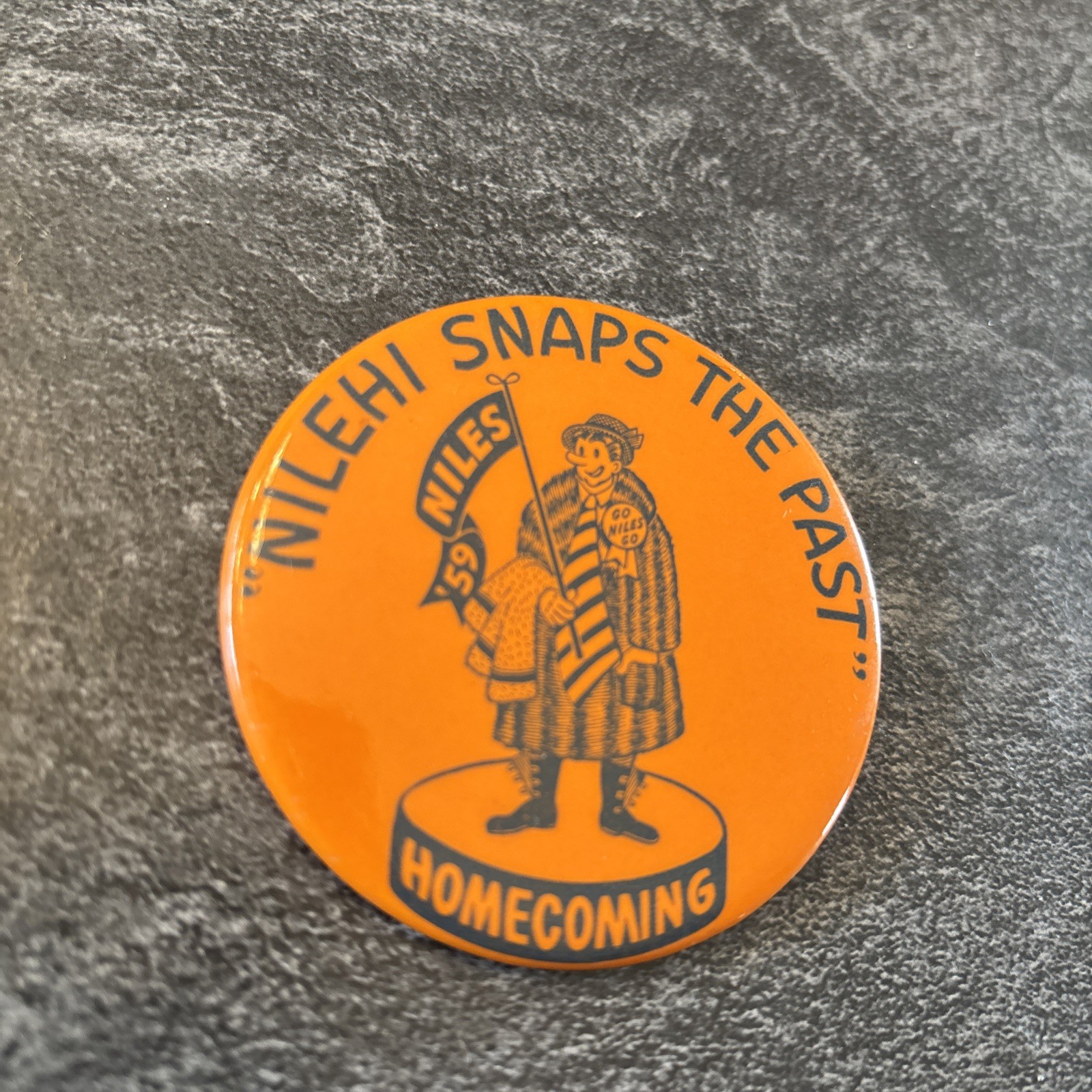Vintage 1959 Niles High School Skokie, IL  Homecoming Pinback Button LOC K