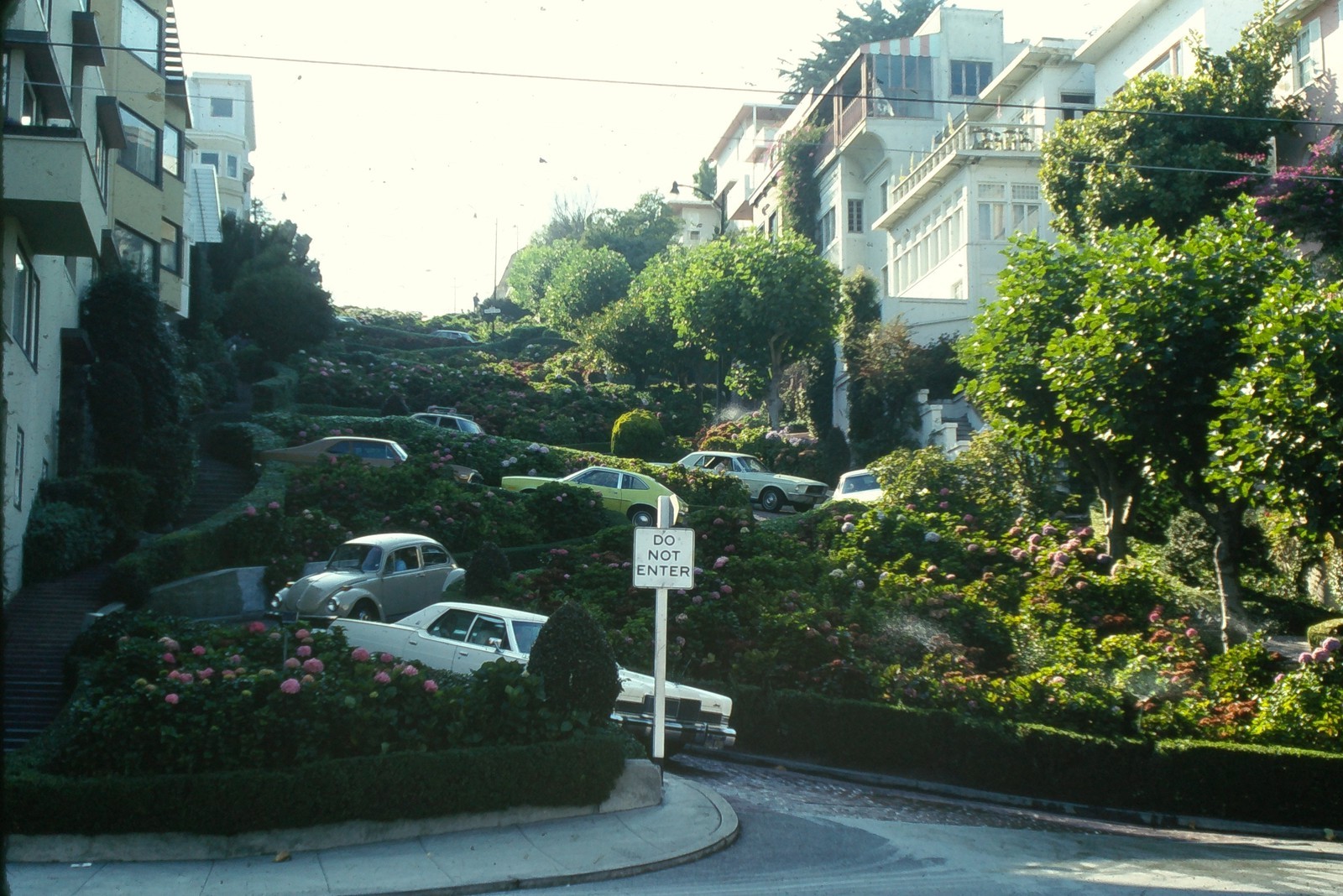 c1970\'s Kodachrome 35mm Slide, Lombard Street San Francisco California Cars