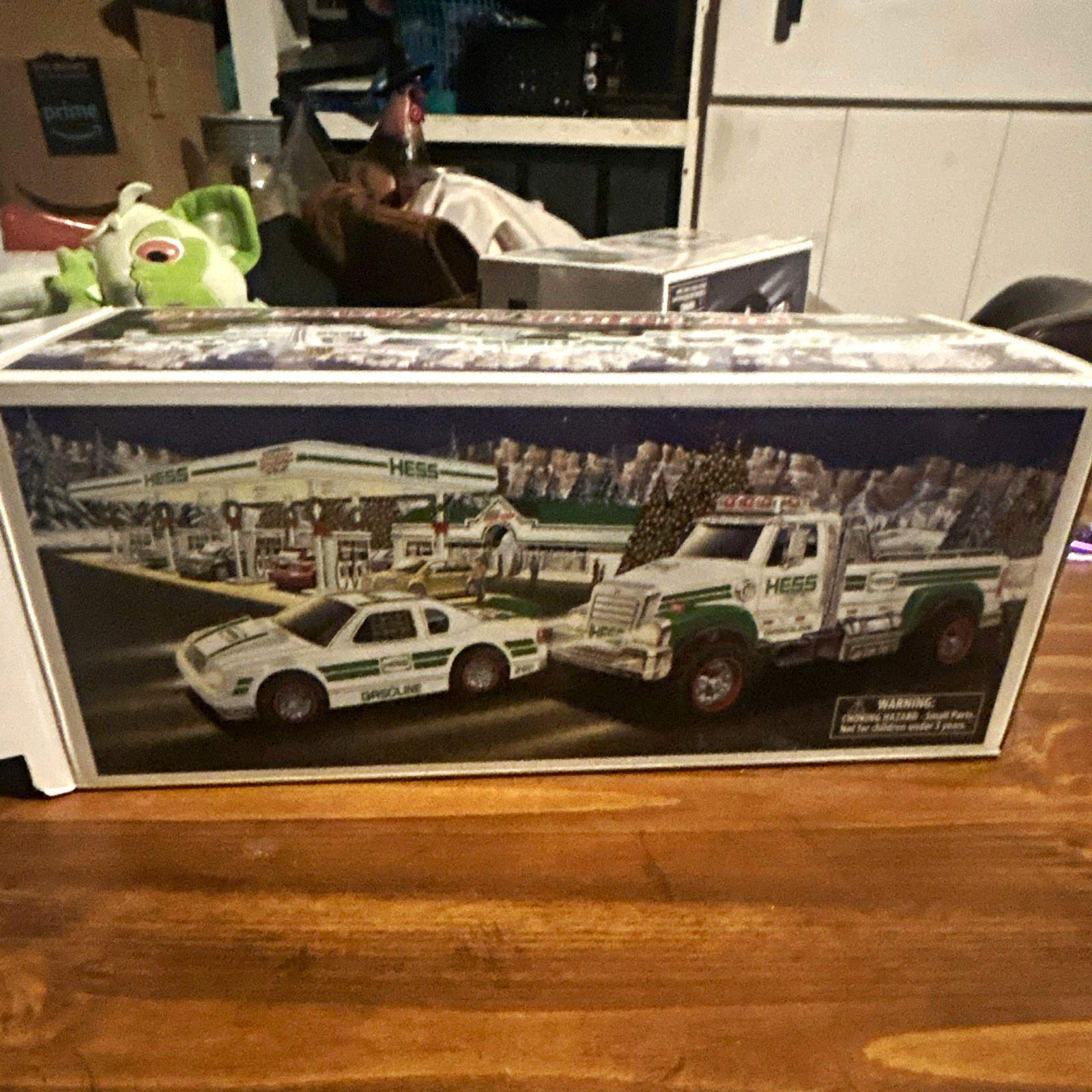 Hess 2011 Toy Truck & Racers Gas & Oil Green/White in Original Box