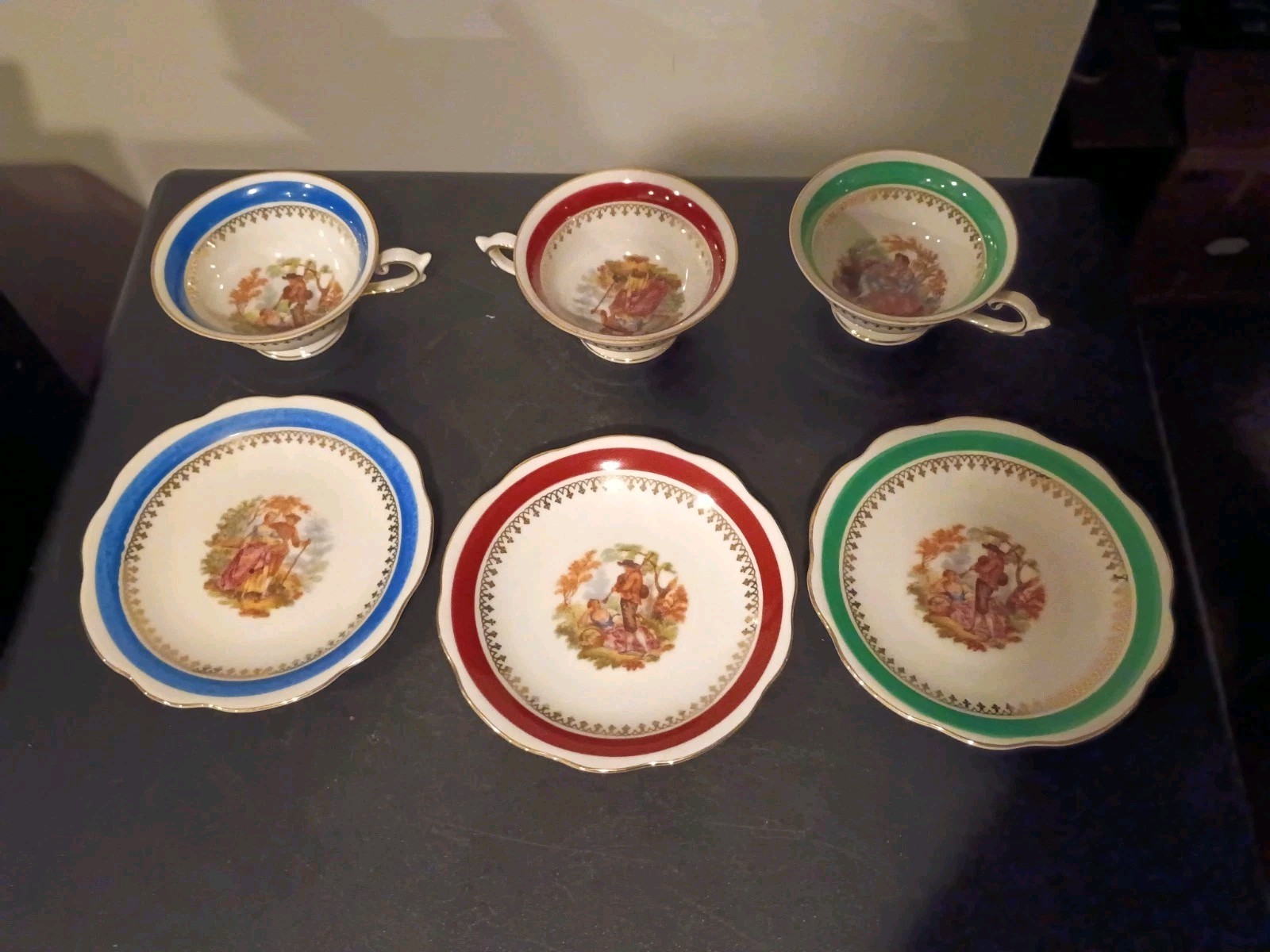 Vtg SCHWARZENHAMMER Bavaria Germany U.S.Zone Demitasse Cup & Saucer's No.1, 9, 3 Vtg SCHWARZENHAMMER Bavaria Germany U.S.Zone Demitasse Cup & Saucer's No.1, 9, 3