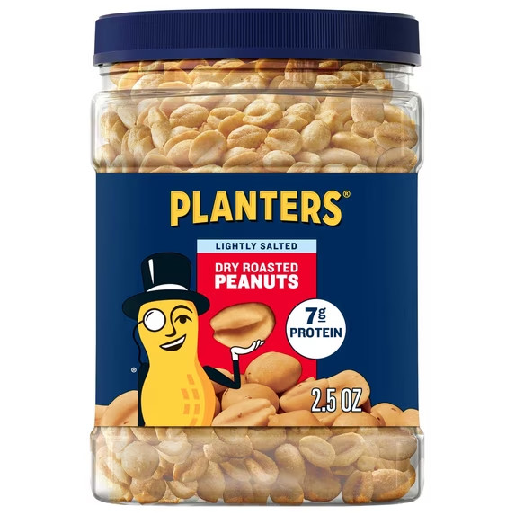 PLANTERS Lightly Salted Dry Roasted Peanuts, Party Snacks, Plant Based Protein, PLANTERS Lightly Salted Dry Roasted Peanuts, Party Snacks, Plant Based Protein,