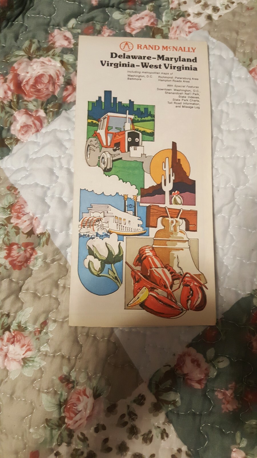 Vintage  Rand McNally Delaware Maryland Virginia West Virginia Road Map