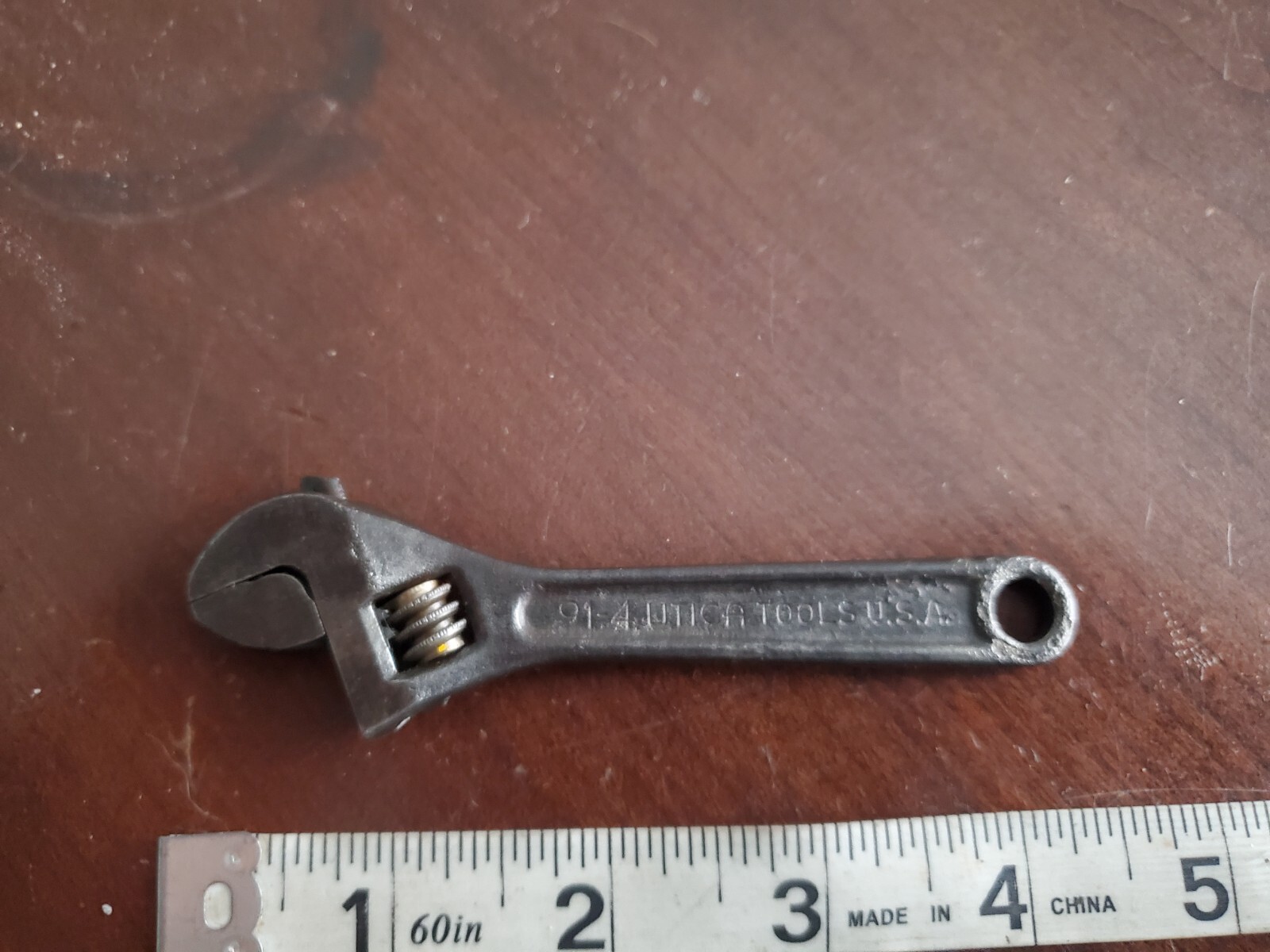 Vintage UTICA TOOLS #91-4 Adjustable Wrench 4\