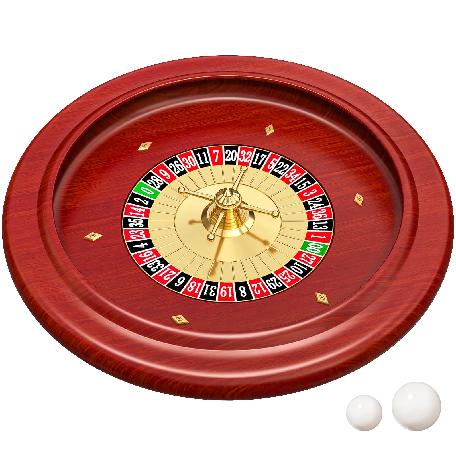 Russian Wooden Roulette Wheel Set - 11 Inch Casino Game Table