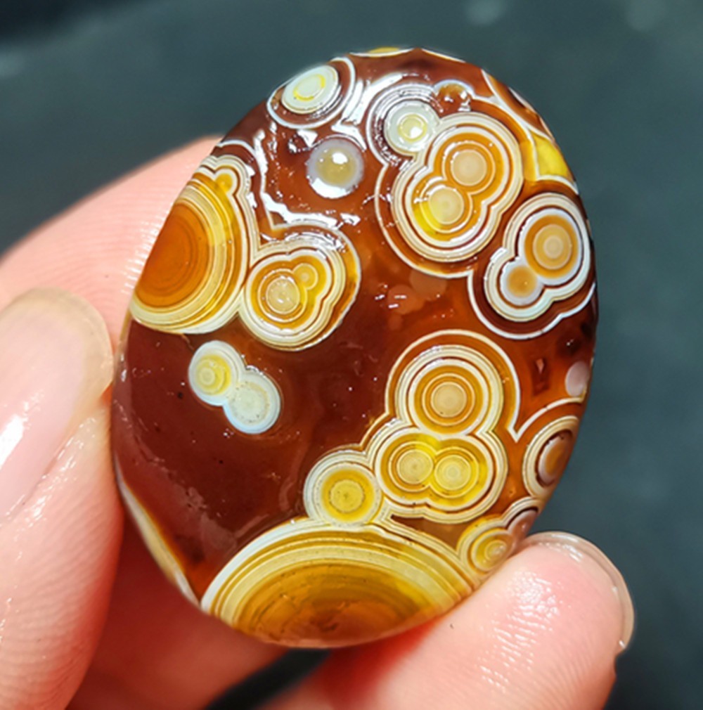 Rare 16G Natural Beautiful Gobi Agate Eye Agate Crystal Madagascar A189