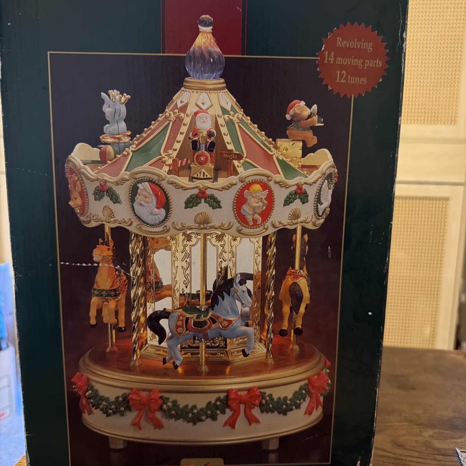 Vintage Maisto Christmas Collections Holiday Merry Go Round