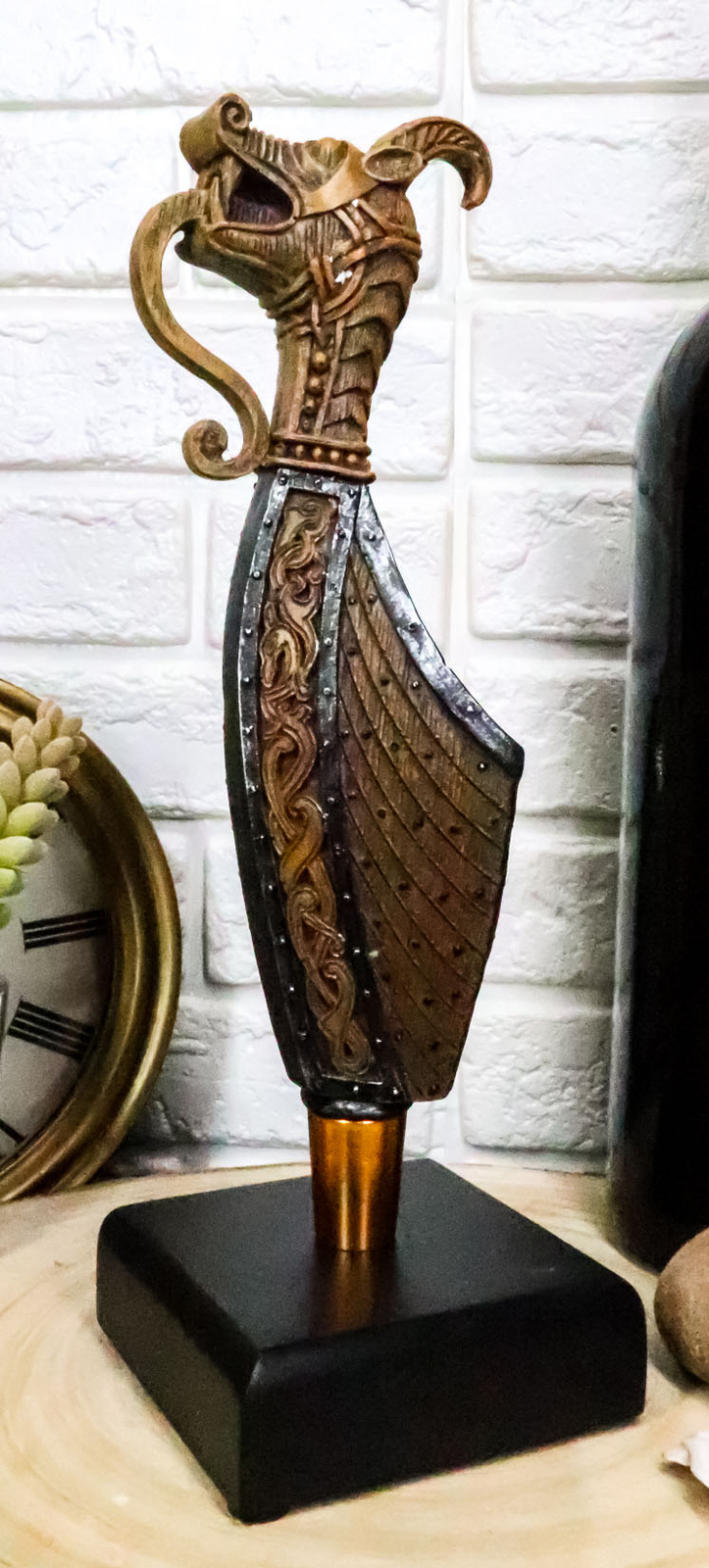 Ebros Dragonship Viking Dragon Longship Novelty Beer Tap Handle Figurine