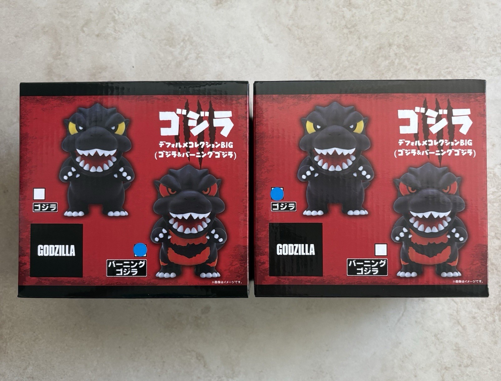 NEW Round1 x Godzilla Collab Deformed Figures COMPLETE SET OF TWO - US Seller
