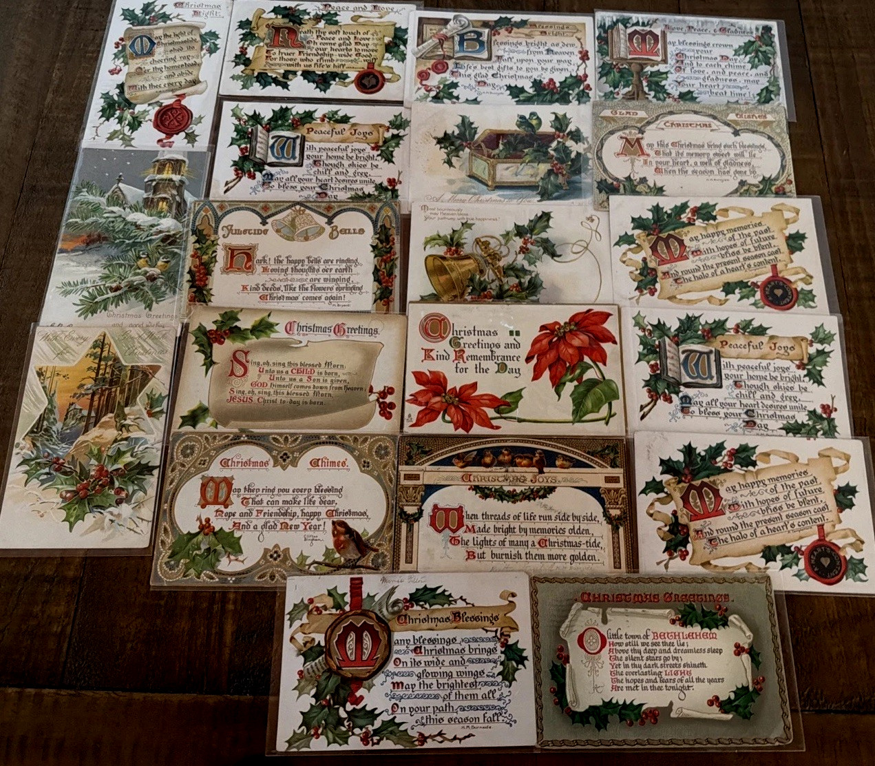 Lot of 20 ~Vintage ~Antique ~* TUCK*~Christmas ~Holiday Postcards~s609