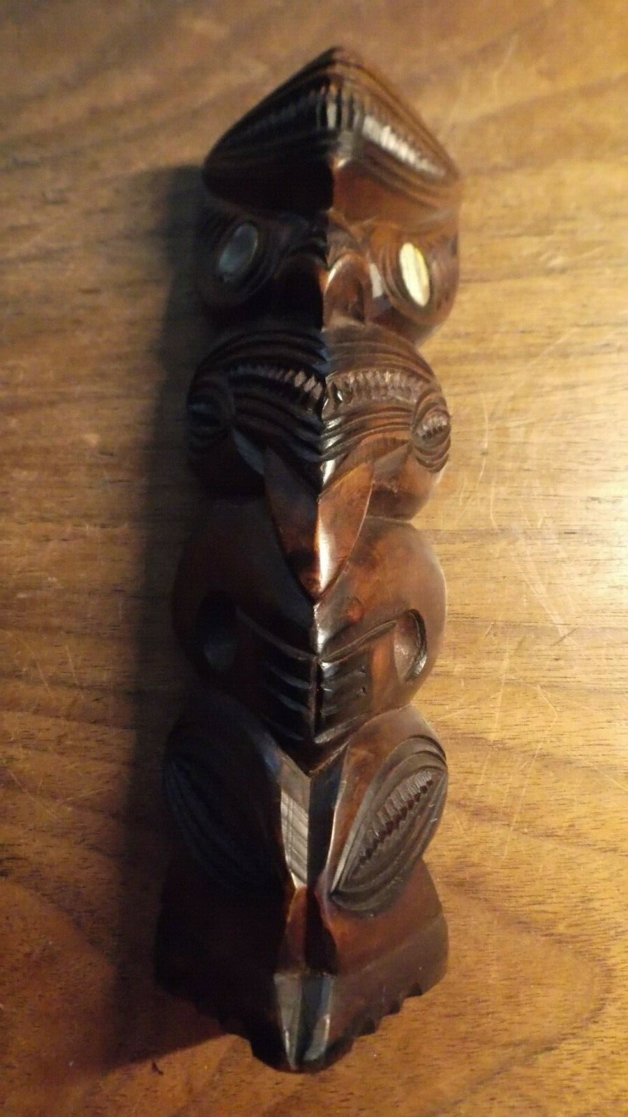 Vintage Wooden Totem Pole -Alaskan/ Native American Style 