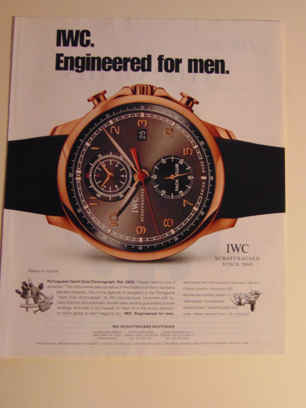 2011 IWC SCCHAFFHAUSEN Watch print ad