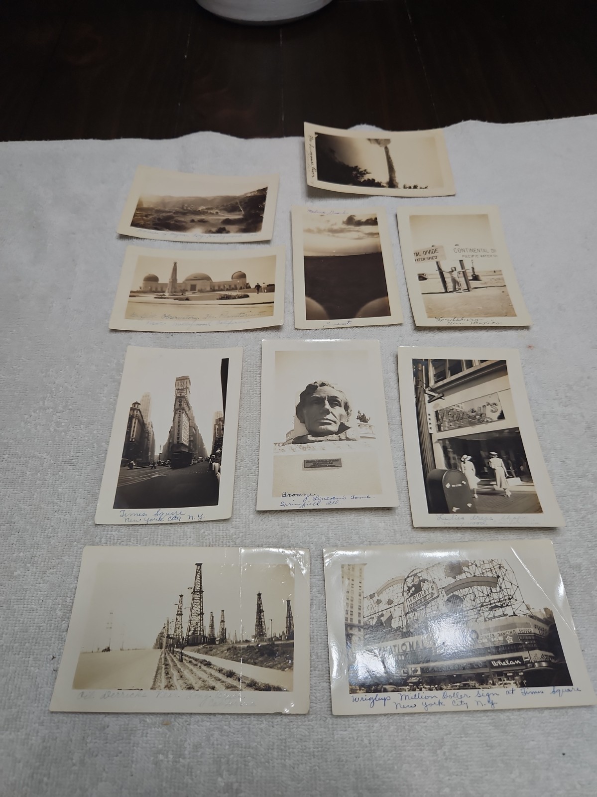 Vintage Antique 10Mini Photographs Photo 1938 GM RARE 18