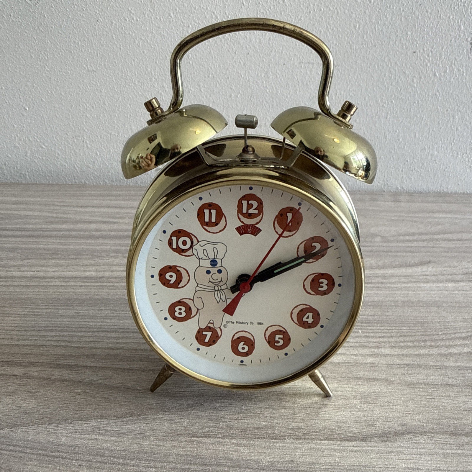 Vintage 1984 Pillsbury Doughboy Wind Up Alarm Clock