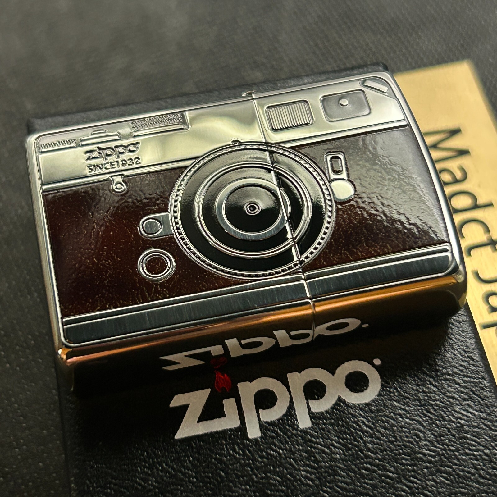 Zippo Oil Lighter Antique Camera Brown 2BW-CAMERA Regular Case Japan New
