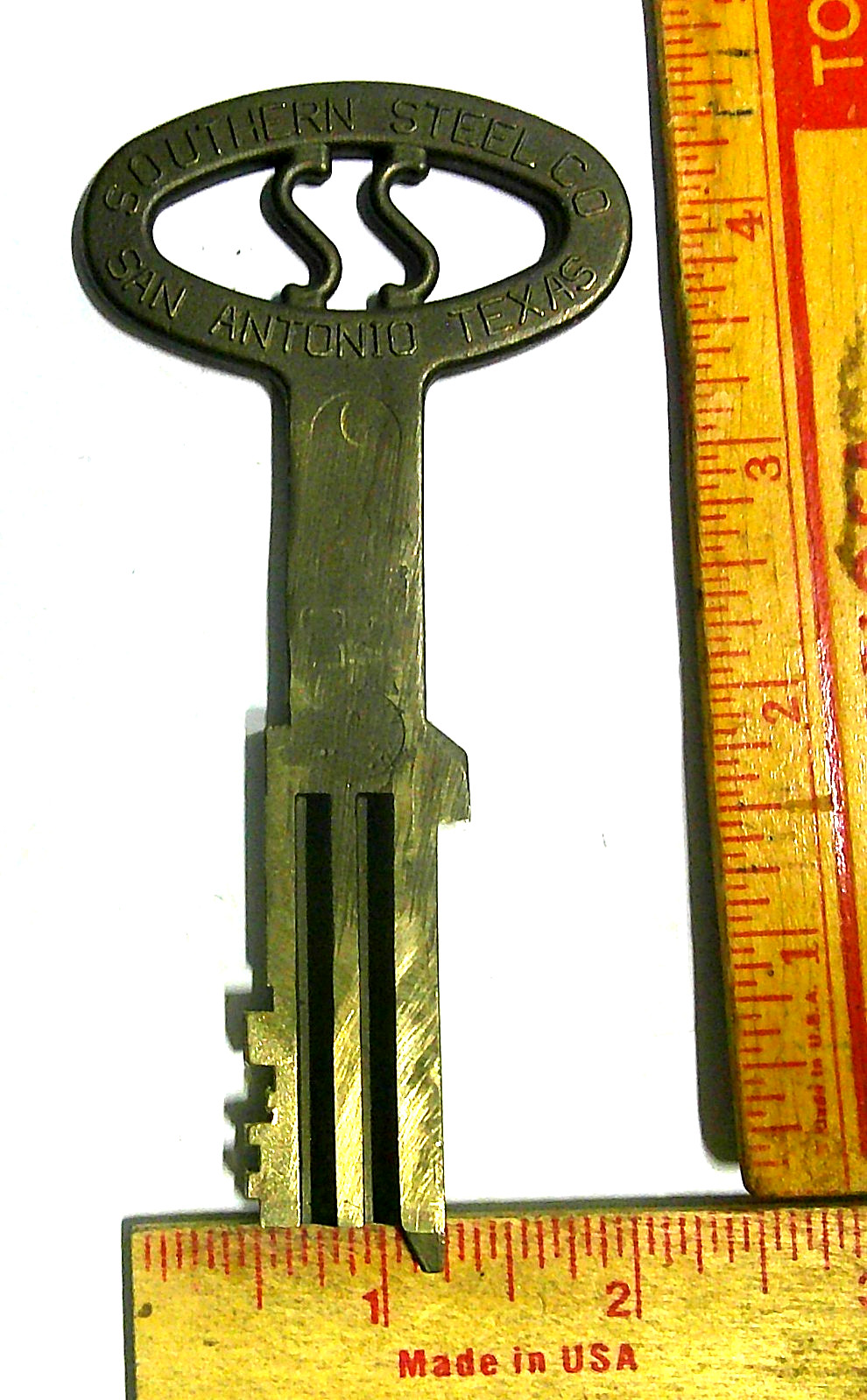 southern steel jail key vintage prison collectible skeleton lock memorabilia