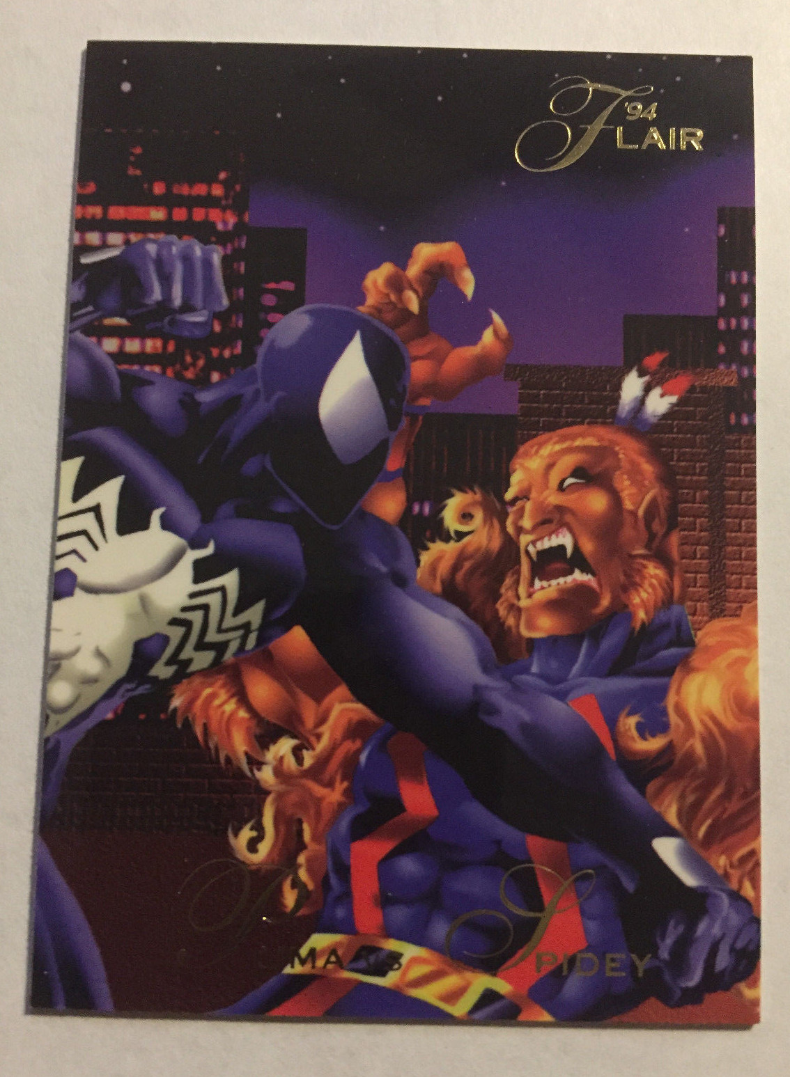 1994 Flair Marvel Puma VS Spidey #49