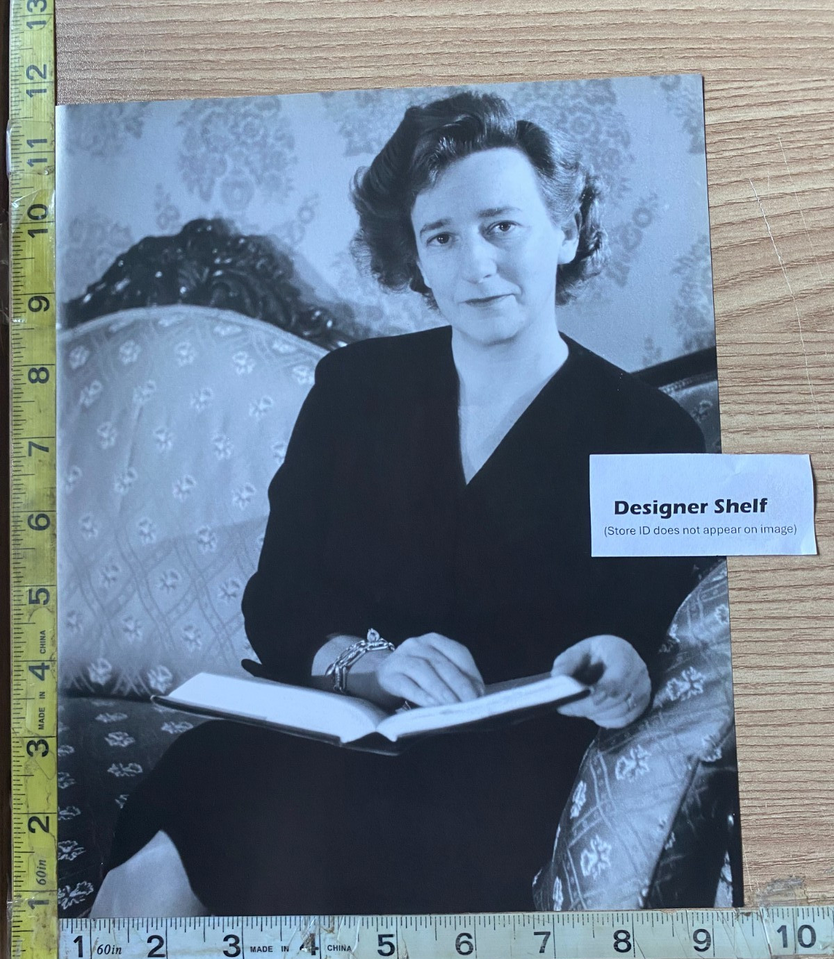 Lillian Hellman Seated On Sofa With Book 1940 Scene Book Photograph