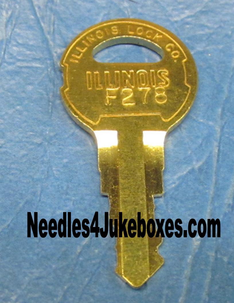 1 Seeburg Jukebox Cabinet Key F278 F330 F336 F205 F291 F293 S102 F333 F723 G440