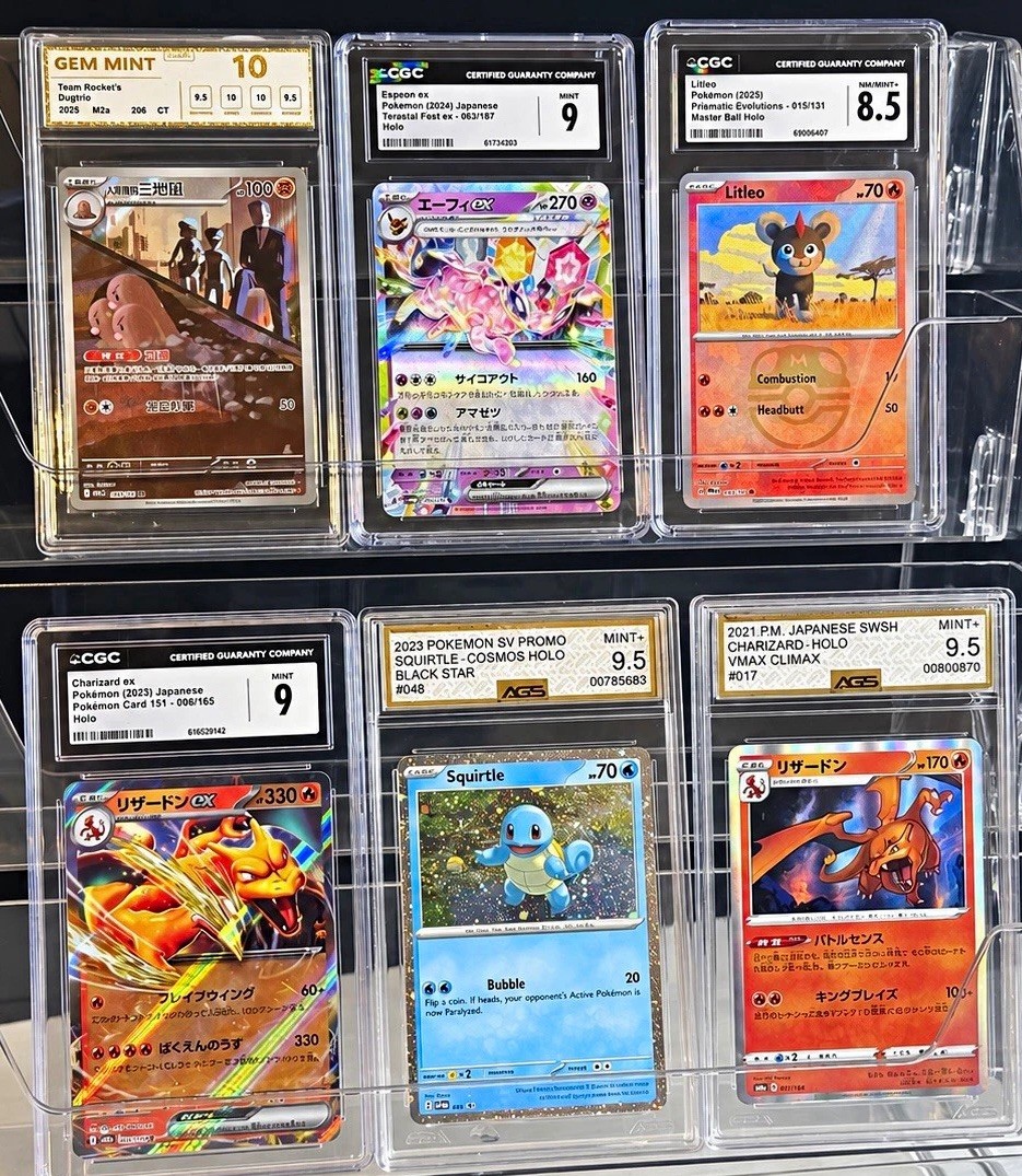 Pokemon Graded Slab Lot Charizard Squirtle Espeon Litleo Dugtrio CGC AGS NXR Pokemon Graded Slab Lot Charizard Squirtle Espeon Litleo Dugtrio CGC AGS NXR