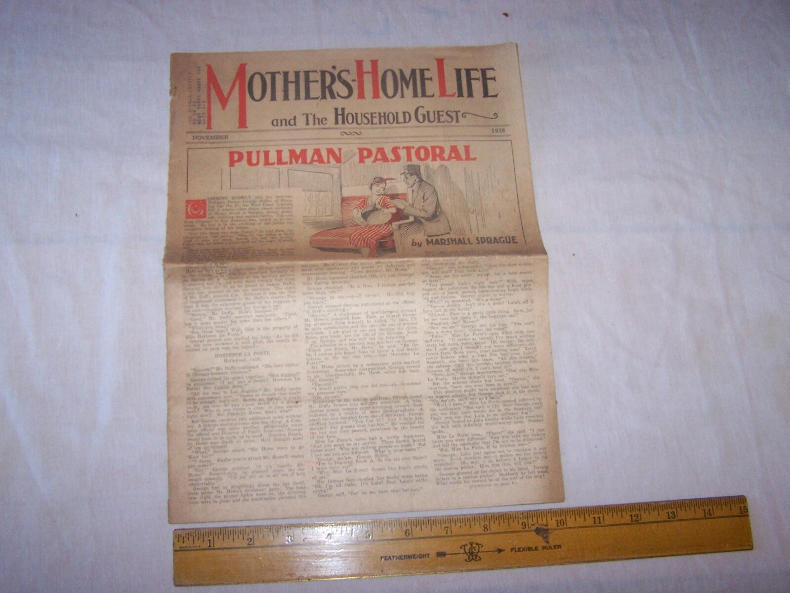 1938 MOTHER\'S HOME LIFE and THE HOUSEHOLD GUEST - November Newspaper / Magazine