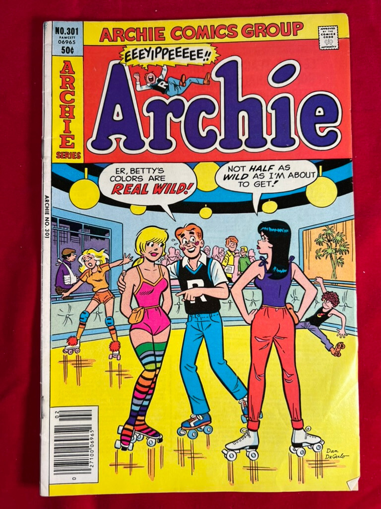 Archie #301 (1981) Dan DeCarlo Roller Skating Cover