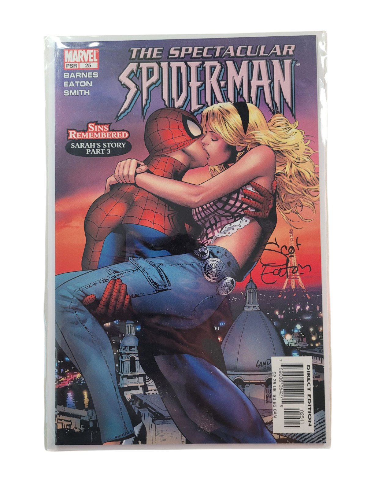 The Spectacular Spiderman 25 2005 Signed By Scot Eaton w/ COA High Grade Comic