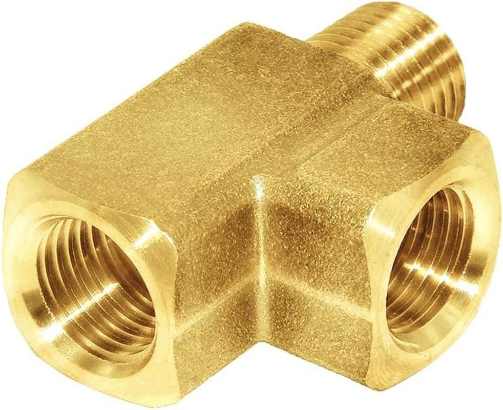 Brass Pipe Fitting Barstock Street Tee T 3 Way Npt 1/4\ Brass Pipe Fitting Barstock Street Tee T 3 Way Npt 1/4\