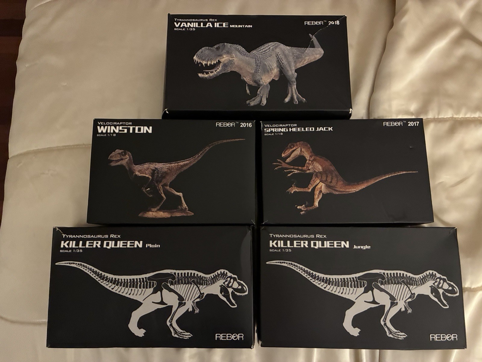 REBOR Retired Dinosaur LOT of 5 Dinos: Killer Queen, Winston, and V-Rex OPEN BOX