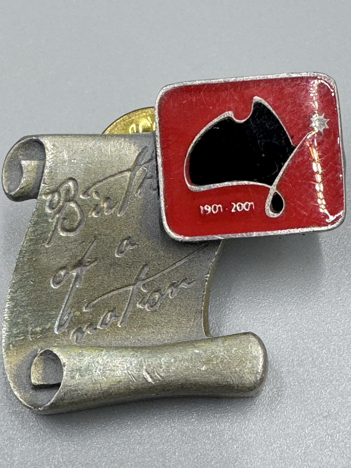 Vintage Australia Centenary of Federation Birth Of A Nation 1901-2001 Lapel Pin