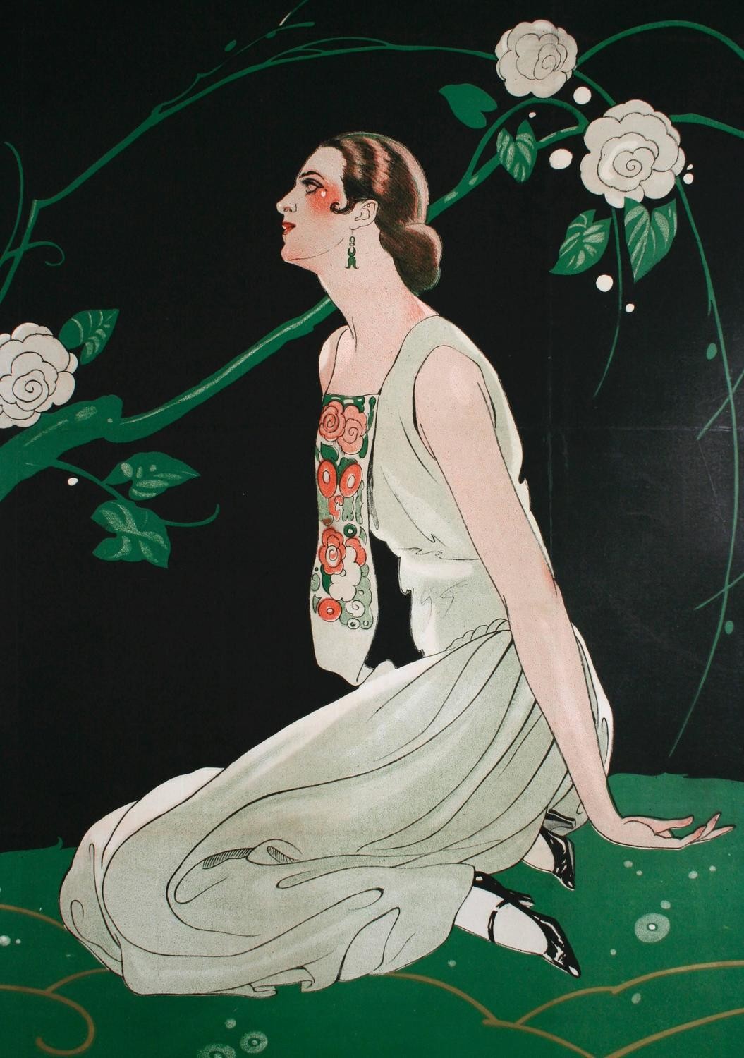 Art Deco Woman Poster c1920s - Multiple Sizes Available