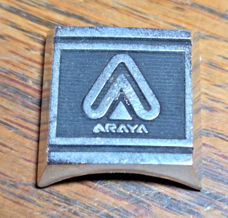 Vintage Araya Bicycle Plastic Head Badge Japan