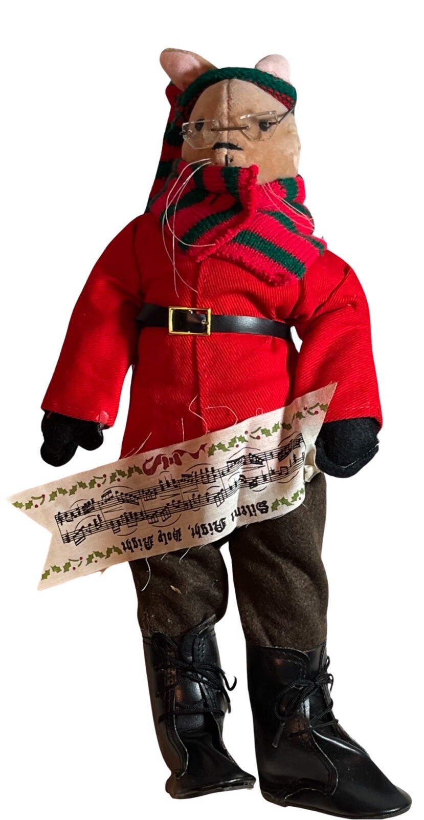Vintage Rare Find Christmas Caroling Mouse Rare Amazing Condition Very Detailed