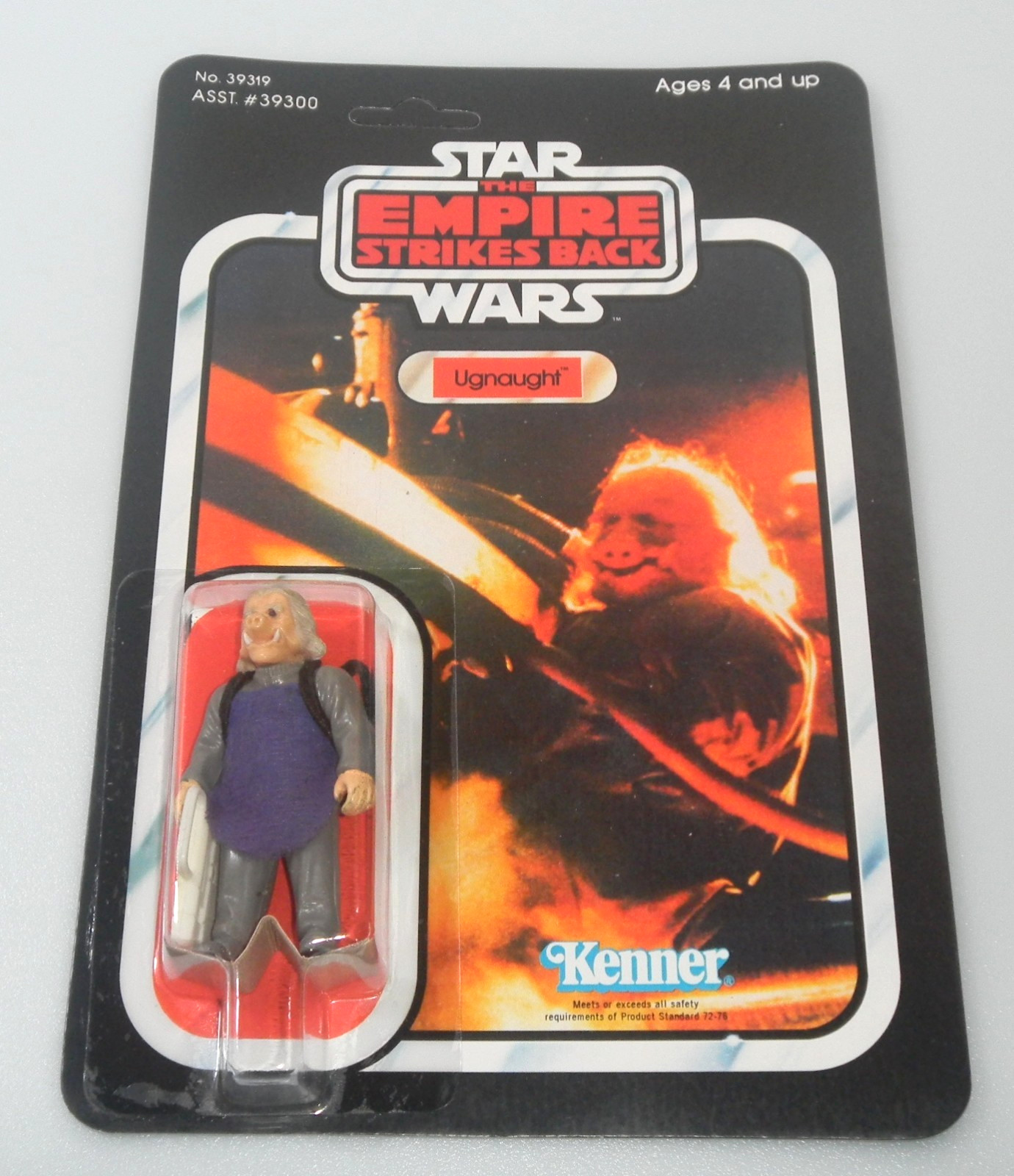 RECARDED 1980 Star Wars ESB Ugnaught 100% Complete Vintage Figure & Accessories