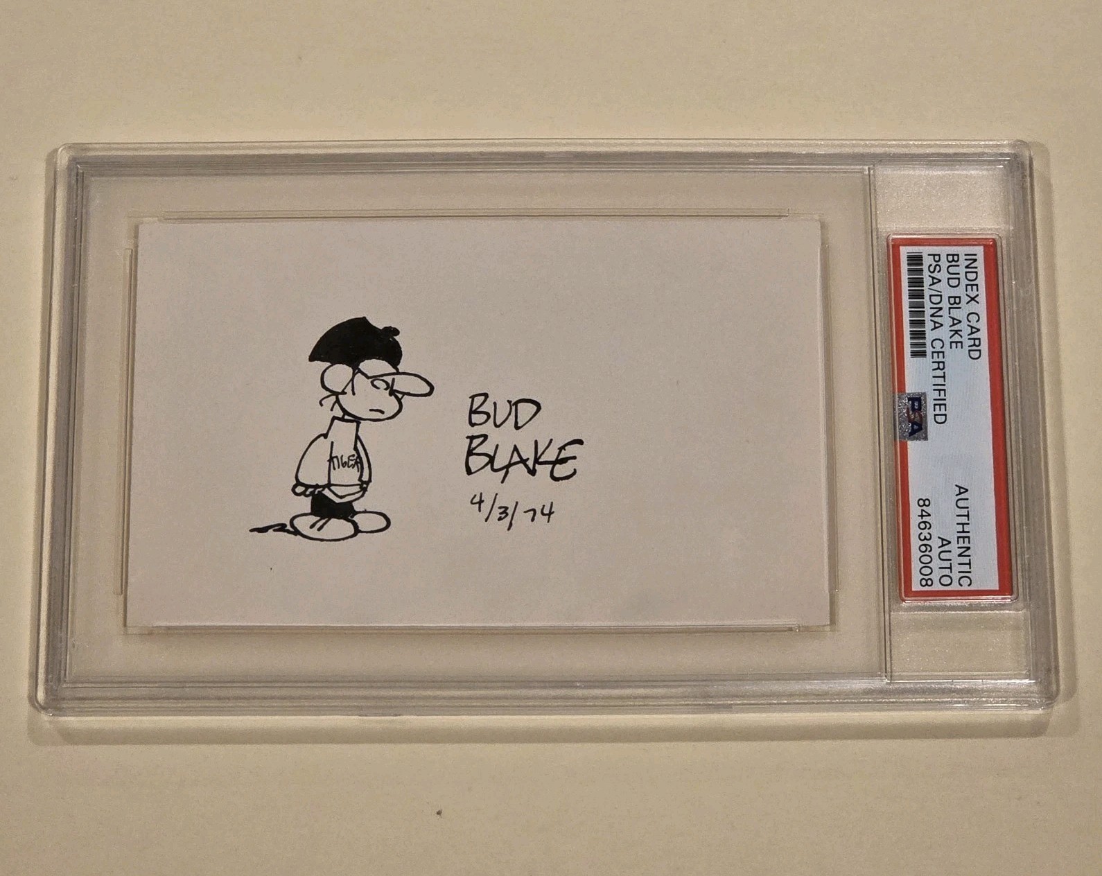 Bud Blake Signed Sketch PSA DNA Cartoonist Autograph COA Auto Artist Art