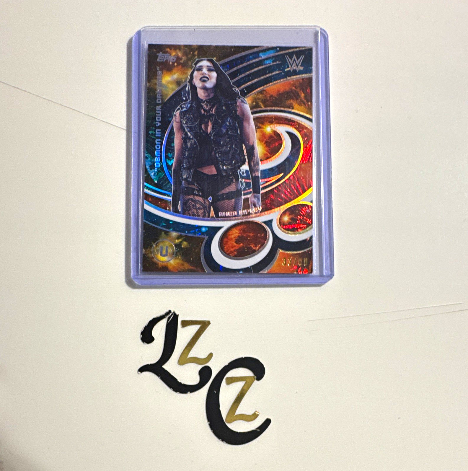 Topps 2026 WWE Universe Hit My Music Rhea Ripley Demon in Your Dreams blast /50 Topps 2026 WWE Universe Hit My Music Rhea Ripley Demon in Your Dreams blast /50
