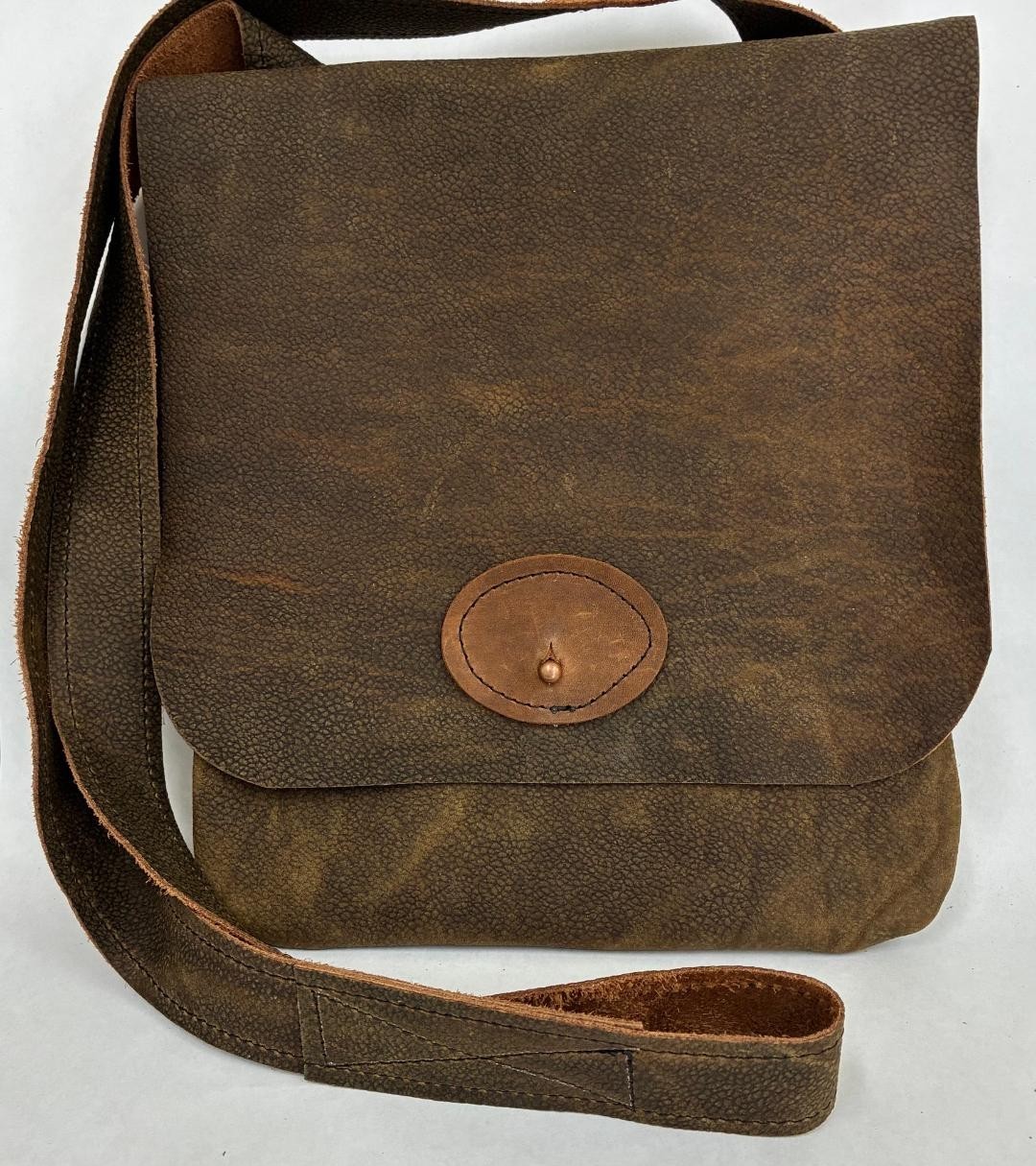 HAVERSACK PEBBLED BISON LEATHER MUZZLELOADER POSSIBLES BAG USA MADE 