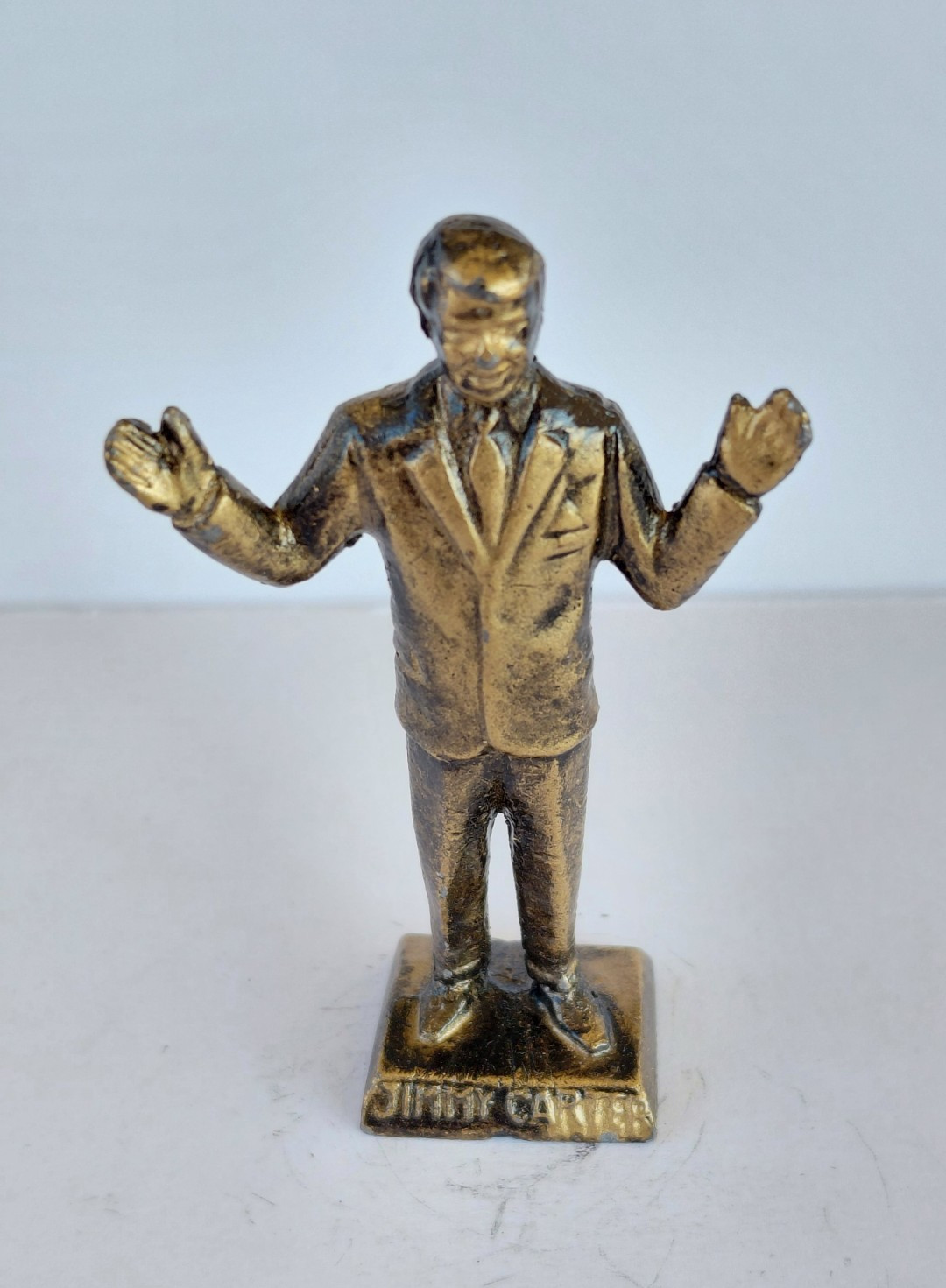 Vintage Figurine Small Jimmy Carter 39th President Statue Cast Metal 2-1/2”